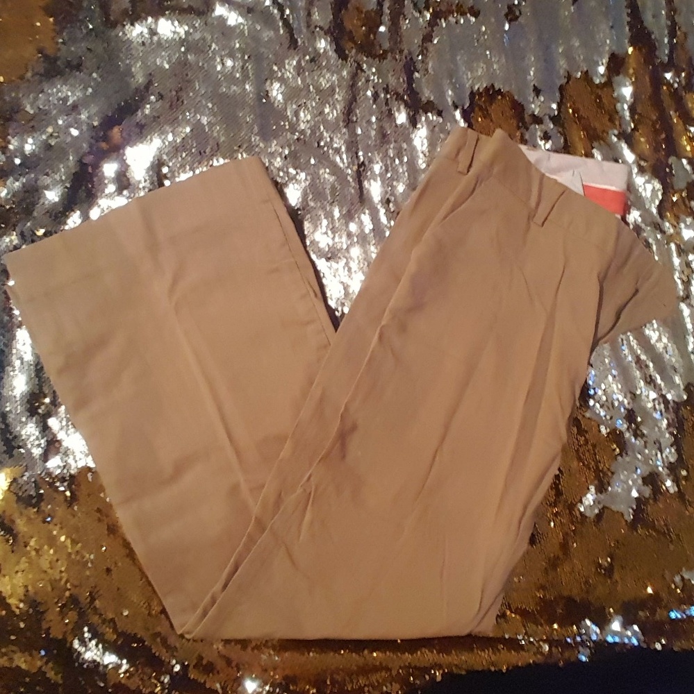 Gap Khaki Pinstripe Work Crop Pants